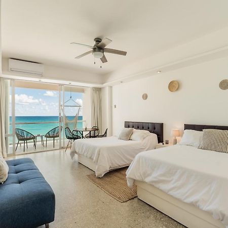 *Turquoise Escape- Beachfront Studio By Casa Paraiso* Cancun Exterior photo
