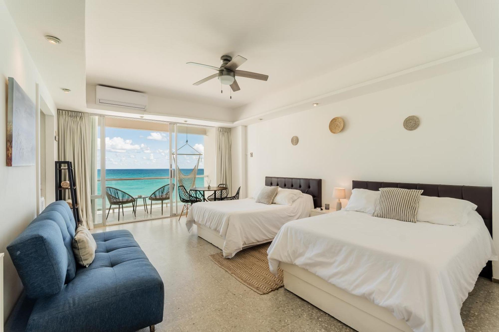 *Turquoise Escape- Beachfront Studio By Casa Paraiso* Cancun Exterior photo